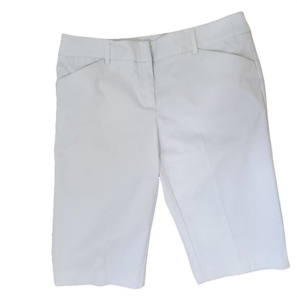 New York & Co Sz 4 Pedal Pushers White Twill Hip Pockets Back Pockets NEW - Picture 1 of 7